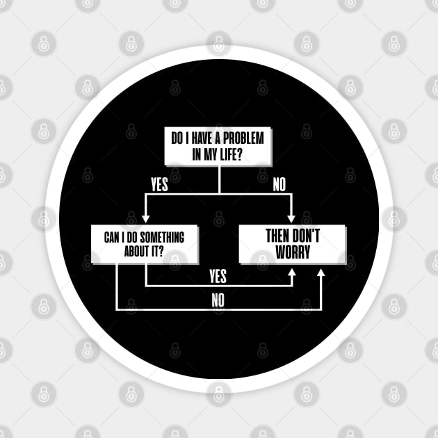 Stoic Flow Chart - Don't Worry Magnet by zap